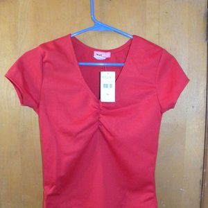 Girls size Medium red dress shirt
